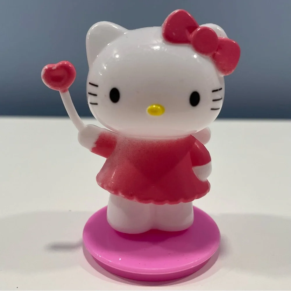 Cute Hello Kitty Mini Plastic Figurines Cake Toppers Set of 5 for women / girls